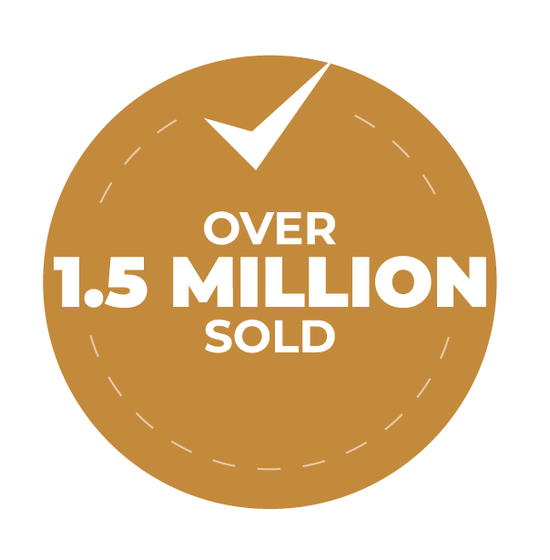 Over 1.5 million sold badge
