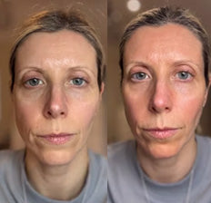 Jerri D. before and after using Tan Physics